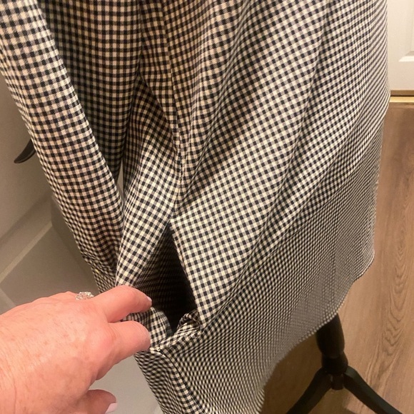 Zara Women’s winter shirt dress checker plaid collared black white midi new xl - Picture 5 of 16